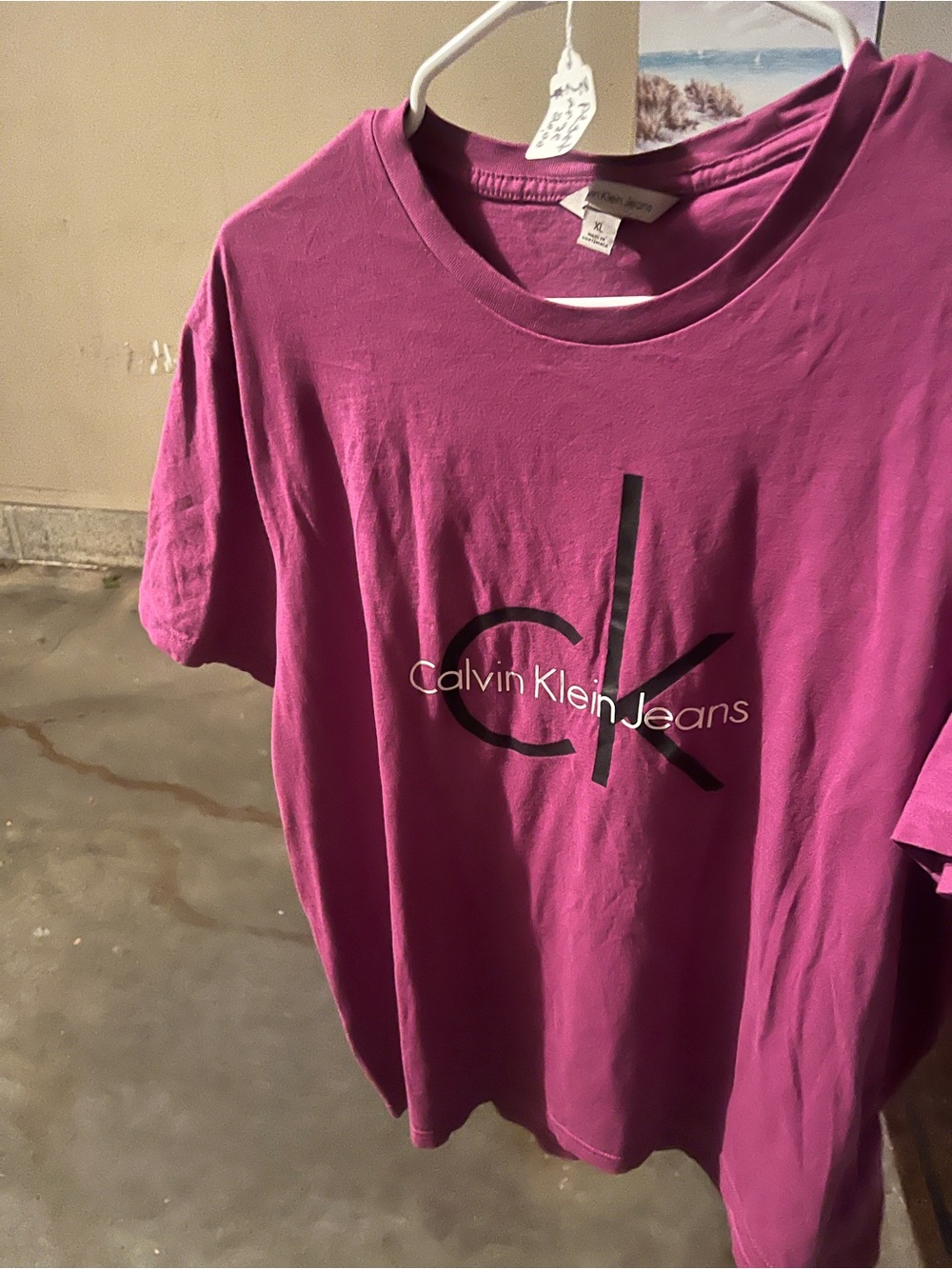 Calvin Klein Jeans Bright Magenta Logo Tee